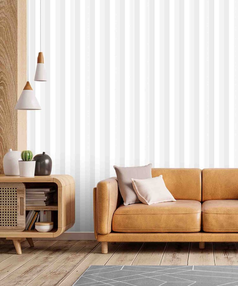 Excel 1827-1 Vinyl with Paper Back White & Blue Vertical Stripes Wallpaper for Bedroom & Living Room