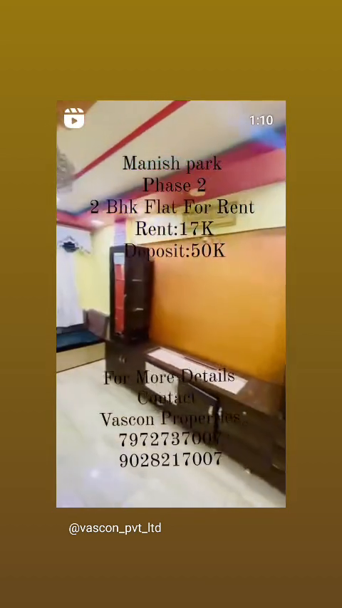 For More details Contact Vascon Properties Management Company