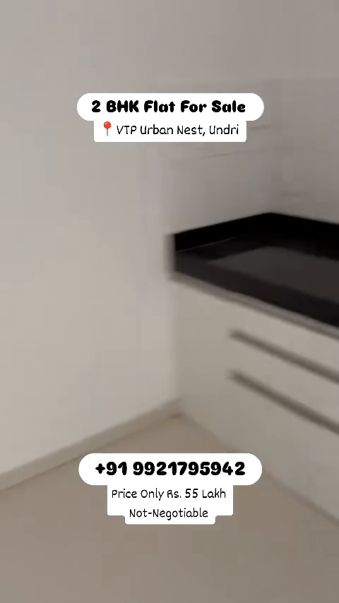 VTP Urban Nest Society, Undri, Pune 
2 BHK Spacious Flat For Sale 
