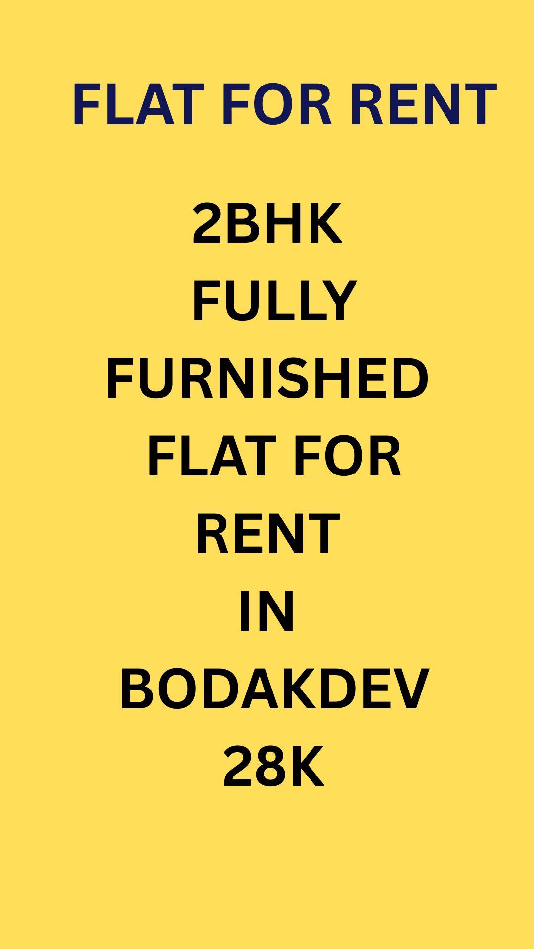 2BHK Fully Furnished flat for Rent in Bodakdev
28k