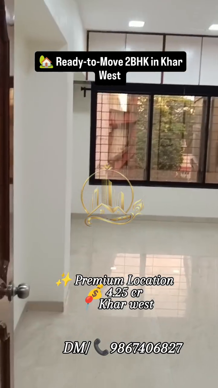 2bhk Kesar Kripa 7story building 750ft carpet 5th floor one car parking open Khar 14th road 4.25cr