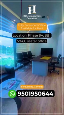 Fully Furnished Office Spaces from 1000 sq ft to 125000 sq ft in Mohali, Punjab 