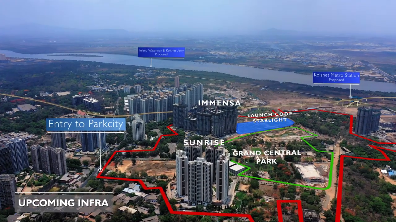 Newly launched Kalpataru Parkcity in Kolshet Road. Please contact for future investments.