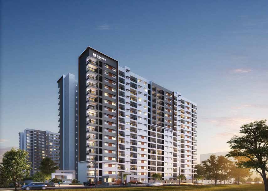 3 BHK + Pooja Room Apartment For Sale in Adarsh Crest Phase 1