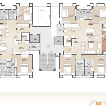 Floor Plan in 4 BHK Apartment at Vesu – for Sale