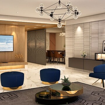 Living Room in 5 BHK Apartment at Vesu – for Sale