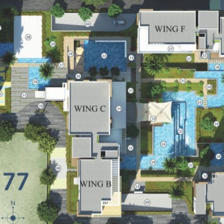 Exterior View, vesu 4 Bedroom 3800 Sq.Ft. Apartment In Vesu Surat 2377491