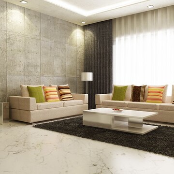 Living Room in 3 BHK Apartment at Vesu – for Sale