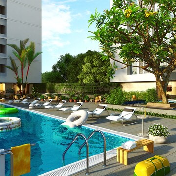 Swimming Pool in 3 BHK Apartment at Vesu – for Sale