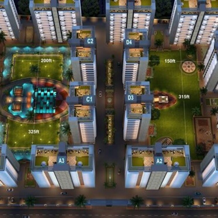 Exterior View, vesu 3 Bedroom 2505 Sq.Ft. Apartment In Vesu Surat 2377619