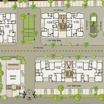 Floor Plan in 4 BHK Apartment at Vesu – for Sale