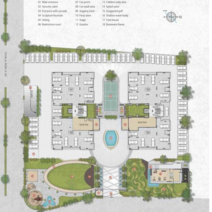Floor Plan, vesu 4 Bedroom 4200 Sq.Ft. Apartment In Vesu Surat 2377878