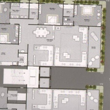 Floor Plan in 4 BHK Apartment at Vesu – for Sale