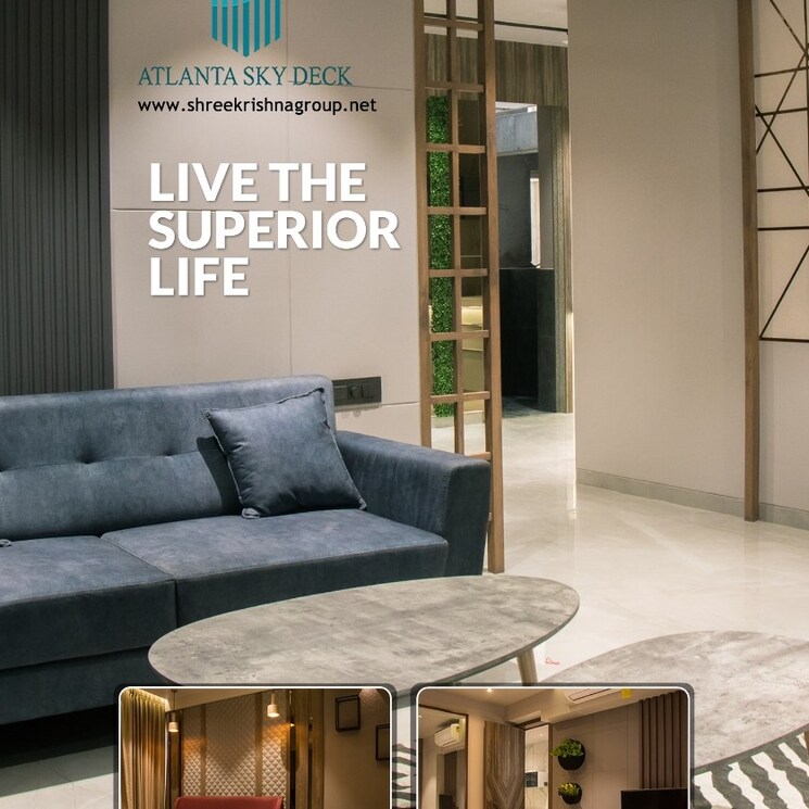 Living Room, vesu 3 Bedroom 2346 Sq.Ft. Apartment In Vesu Surat 2378045