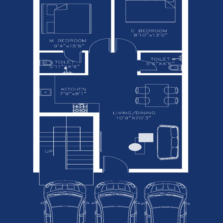 Floor Plan, kil ayanambakkam 2 Bedroom 900 Sq.Ft. Builder Floor In Kil Ayanambakkam Chennai 2656494