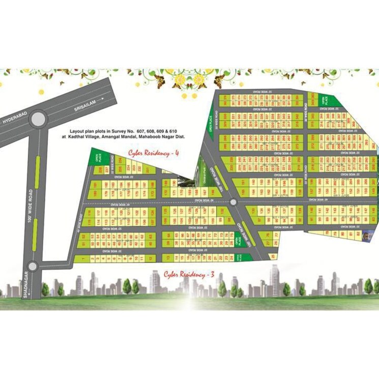 Map Location, snm-cyber-residency  180 Sq.Yd. Plot In Kadthal Hyderabad 2739164