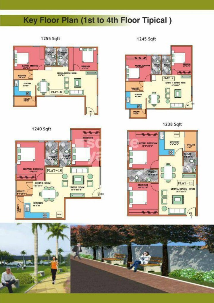 Floor Plan, horamavu agara 2 Bedroom 1290 Sq.Ft. Apartment In Horamavu Agara Bangalore 3542663