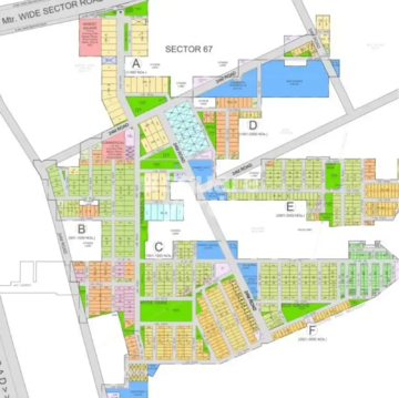 3 BHK Apartment – Map Location View at Ansal API Esencia, Sector 67 - for Rent