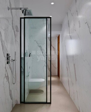 Bathroom in 3 BHK Apartment at Ajmera Beverly Hills and Royal Empire, Andheri West – for Sale