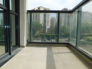 Balcony in 3 BHK Apartment at Unitech Uniworld Gardens, Sector 47 – for Rent