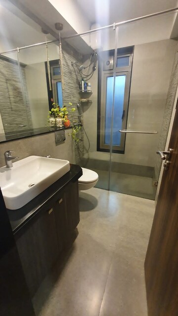 Bathroom in 3.5 BHK Apartment at Adani Western Heights Sky Apartments, Andheri West – for Rent