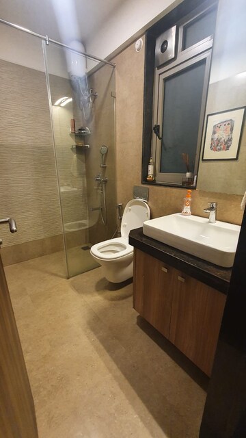 Bathroom in 3.5 BHK Apartment at Adani Western Heights Sky Apartments, Andheri West – for Rent