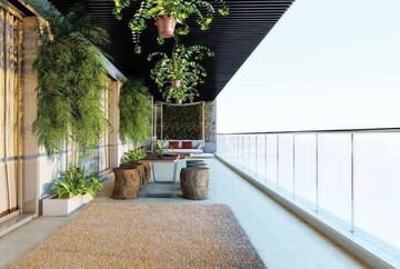 Balcony in 4 BHK Apartment at Raiaskaran Parthenon, Andheri West – for Sale