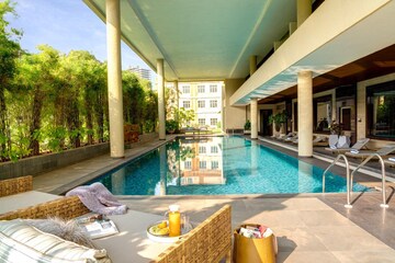 Swimming Pool in 4 BHK Apartment at Raiaskaran Parthenon, Andheri West – for Sale