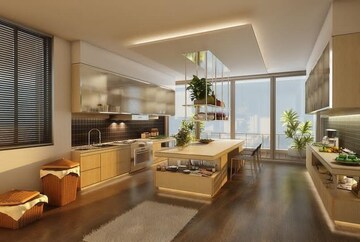 Kitchen in 4 BHK Apartment at Raiaskaran Parthenon, Andheri West – for Sale
