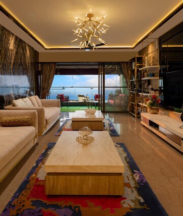 Living Room in 4 BHK Apartment at Raiaskaran Parthenon, Andheri West – for Sale