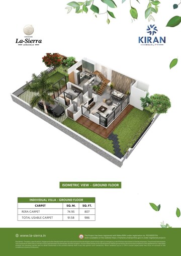 Floor Plan in 4 BHK Villa at Karla – for Sale