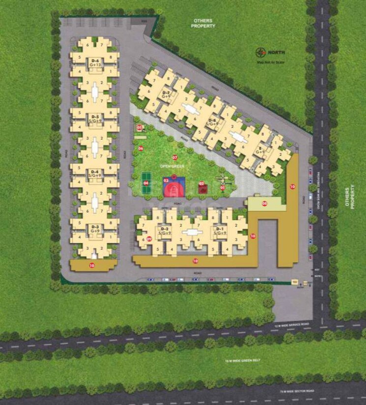 Garden, conscient-habitat-residences 3 Bedroom 645 Sq.Ft. Apartment In Sector 78 Faridabad 4991329