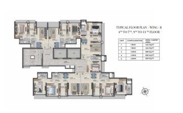 Floor Plan in 2 BHK Apartment at Arkade Prime, Marol – for Sale