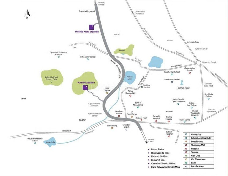 Map Location, puranik-abitante 2 Bedroom 700 Sq.Ft. Apartment In Bavdhan Pune 5108514