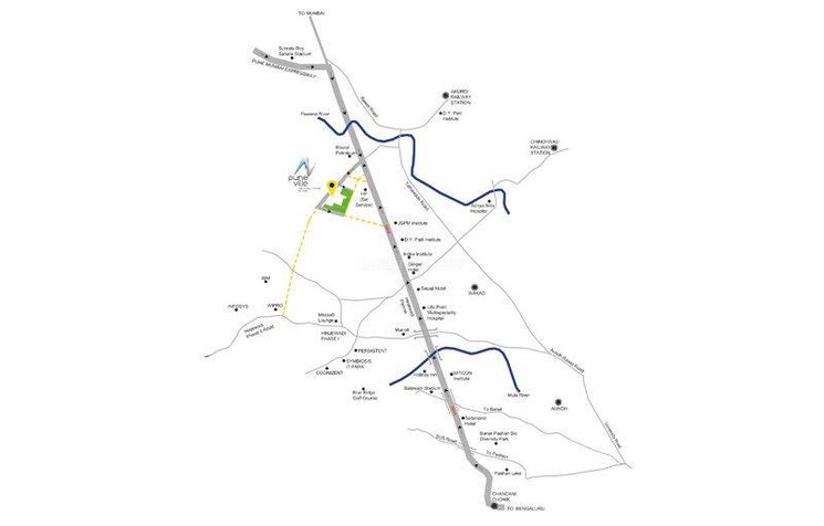 Map Location, pharande-puneville-phase-3 3 Bedroom 1100 Sq.Ft. Apartment In Tathawade Pune 5108528