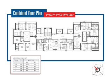 Floor Plan in 4 BHK Apartment at Paranjape Aspire, Andheri West – for Sale