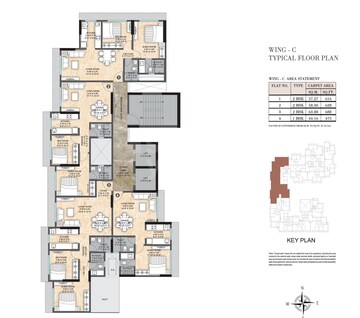 Floor Plan in 2 BHK Apartment at Paranjape Athena, Bandra East – for Sale