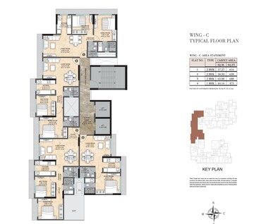 Floor Plan in 2 BHK Apartment at Paranjape Athena, Bandra East – for Sale