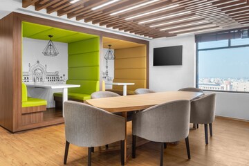 Team Area in  Office Space at Levana Cyber Heights, Vibhuti Khand – for Rent