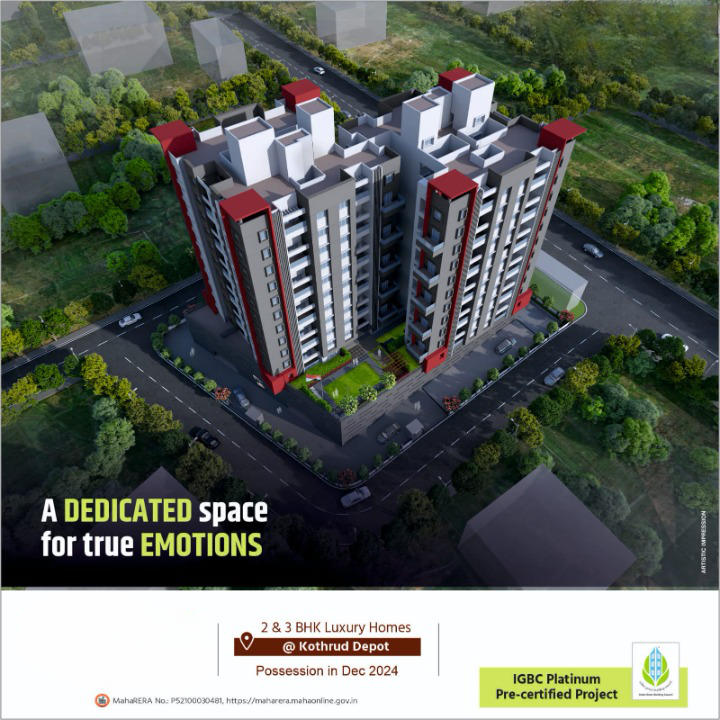 640+ 3 BHK Flats for sale near Venkatesh General Hospital, Kothrud Pune.