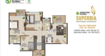 3 BHK Apartment For Resale in Signature Global Superbia Sector 95 Gurgaon 5350943
