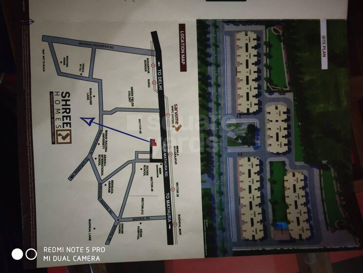 Map Location, sarvome-shree-homes 3 Bedroom 745 Sq.Ft. Apartment In Sector 45 Faridabad 5373494