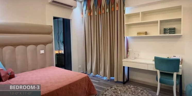 Bedroom, aba-ivy-county 3 Bedroom 1656 Sq.Ft. Apartment In Sector 75 Noida 5362596