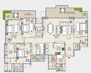 Floor Plan in 5 BHK Apartment at ABA County 107, Sector 107 – for Sale