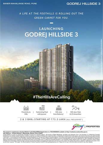 3 BHK Apartment For Resale in Godrej Hillside Mahalunge Pune 5406169