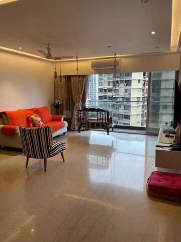 Living Room in 3.5 BHK Apartment at Adani Western Heights Sky Apartments, Andheri West – for Rent