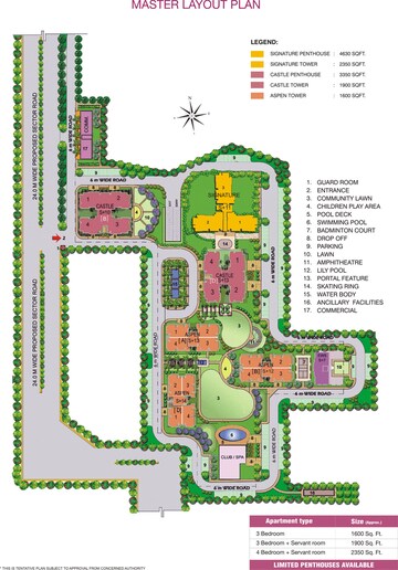 Master Plan in 3 BHK Apartment at Omaxe Spa Village, Sector 78 – for Sale
