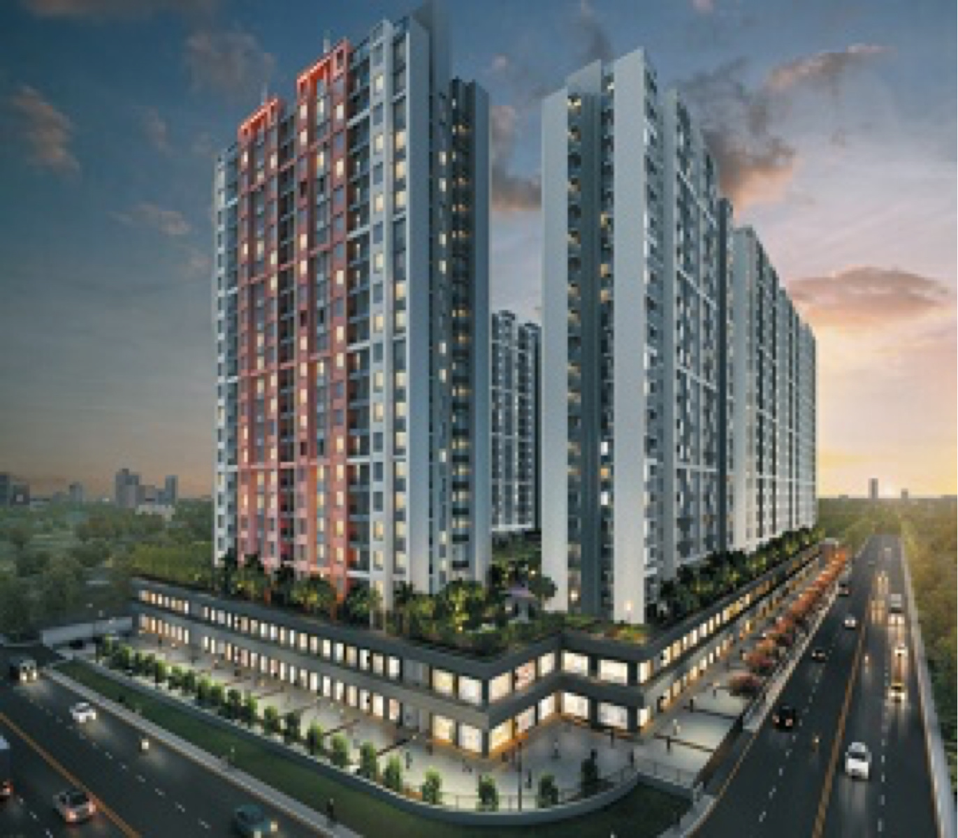 Rental 2 Bedroom 1200 Sq.Ft. Apartment in Kolte Patil Life Republic