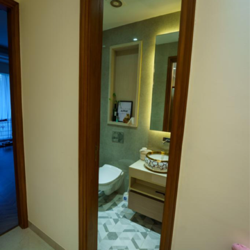 Attached Bathroom in 4 BHK Builder Floor at Emaar MGF Emerald Hills, Sector 65 – for Rent