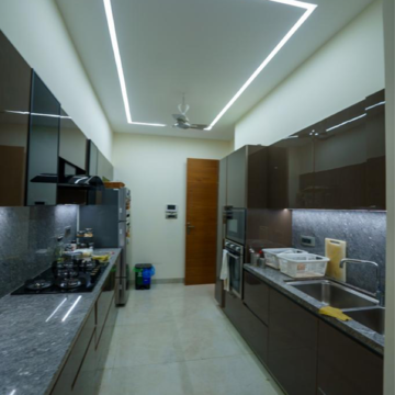 Kitchen in 4 BHK Builder Floor at Emaar MGF Emerald Hills, Sector 65 – for Rent